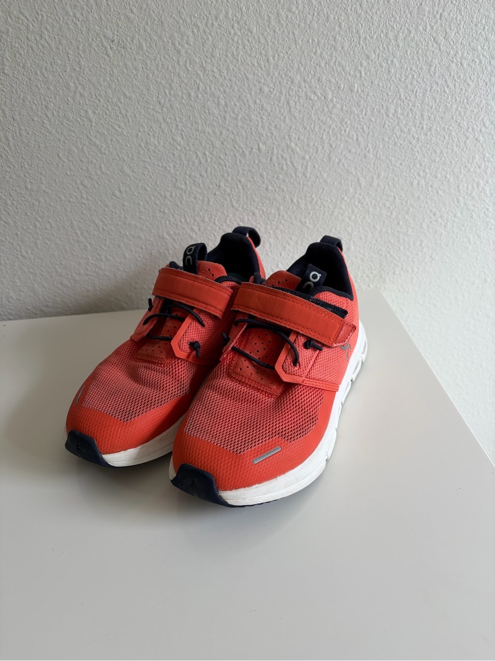 On Running Kids Coral and Navy Lightweight Sneakers